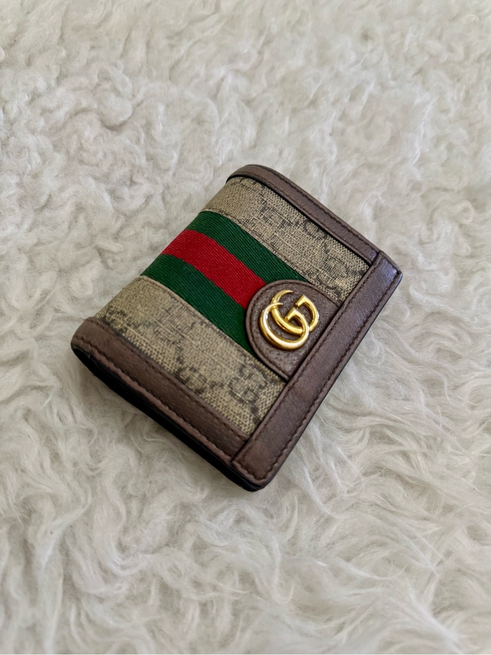 Gucci Ophidia GG Supreme Canvas & Leather Card Case